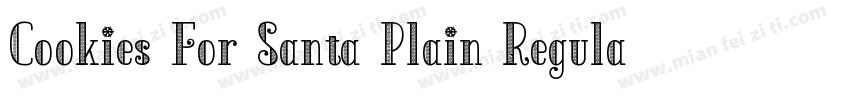 Cookies For Santa Plain Regular字体转换
